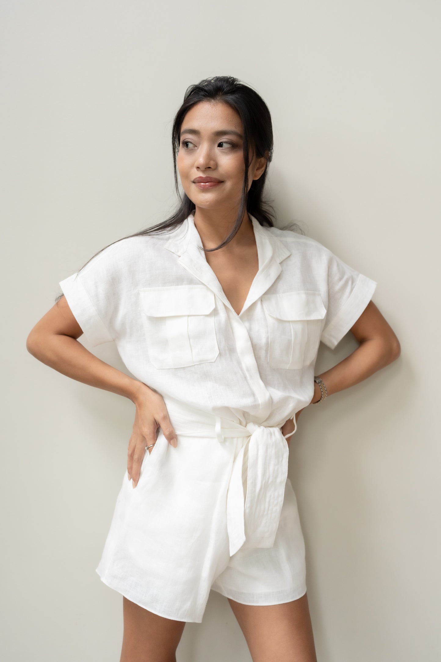 Romper in 100% Linen