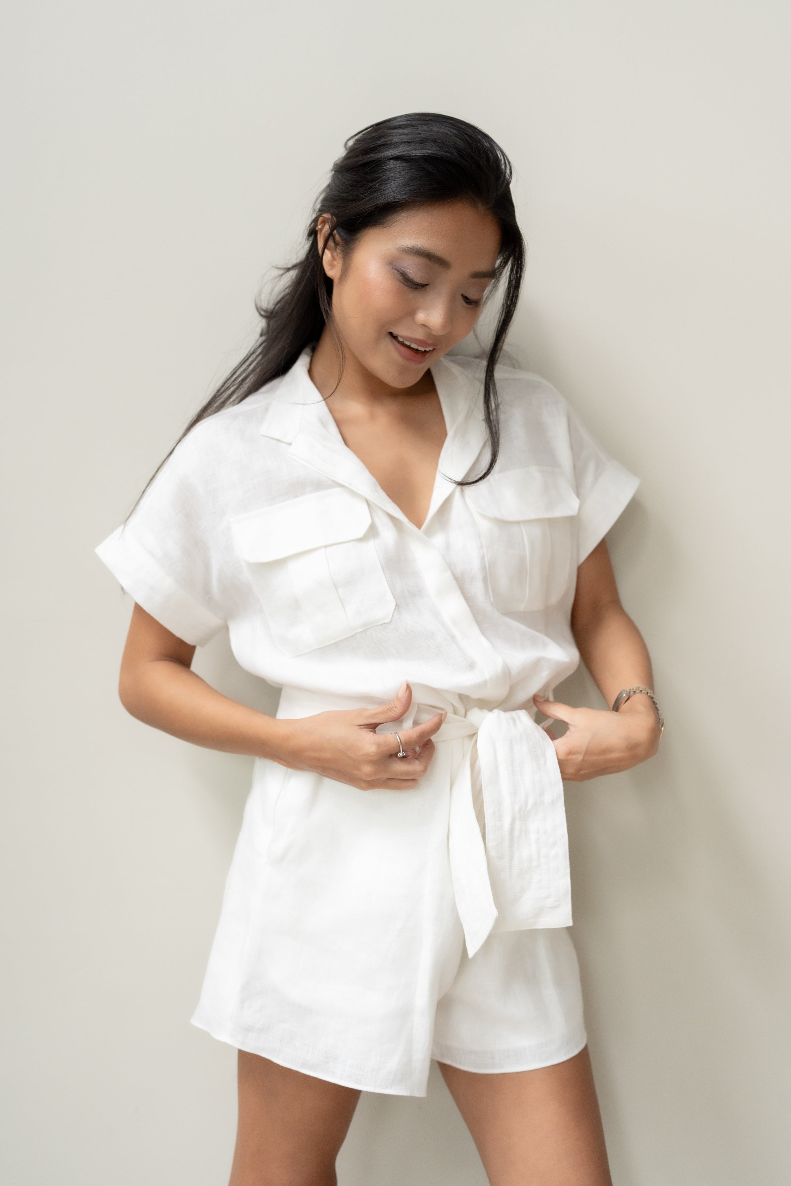 Romper in 100% Linen